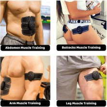 Enjoy Outdoor Ems Kablosuz Kas Stimülatörü Kas Toneri Vücut Kas Fitness Tonlama Kemeri Eğıtmen Karın Abs Kol Stimülatörü(Yurt Dışından)