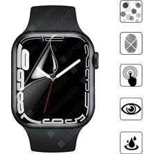 Aktarmobile Apple Watch 7 41 mm Uyumlu Ekran Koruyucu Tpu Saat Ekranı Koruma Beyaz