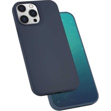 noktaks - Apple iPhone 13 Pro - Kılıf Soft Prüzsüz Renkli Silk Silikon - Lacivert