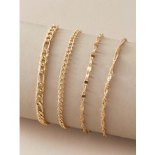 X-lady Accessories Altın Kaplama Kadın Kombin Bileklik