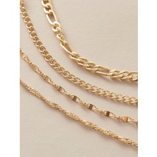 X-lady Accessories Altın Kaplama Kadın Kombin Bileklik