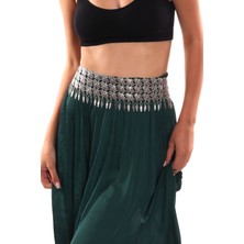 Labalaba Kadın Antik Gümüş Kaplama Charm Detaylı Tasarım Etnik Kemer