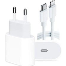 Miyuu Apple iPad (9. Nesil) Uyumlu 20W Usb-C Güç Adaptörü + 1m Usb-C Lightning Şarj Kablosu Seti