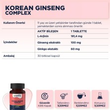 Eczacıbaşı Selfit Korean Ginseng Complex (Panax Ginseng) 30 Kapsül - SKT: 09.2023