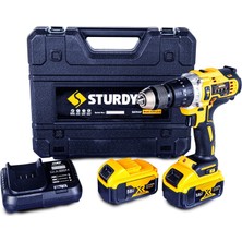 Sturdy 58 V 8 AH Li-ion 13 mm Şarjlı Darbeli Çift Akülü Matkap