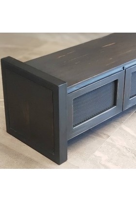 Le Atölye Loft Metal Ayaklı Ahşap Tv Ünitesi