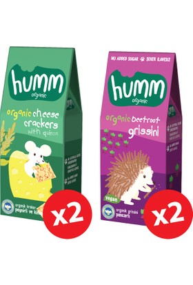 Humm Organic Organik 2'li Karma Tuzlu Atıştırmalık Paketi 4 Adet