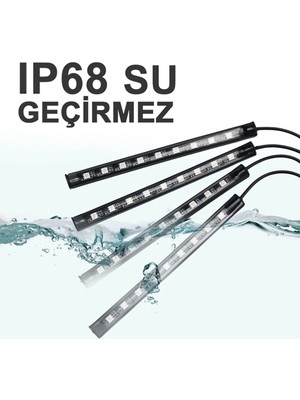 Erlight USB Gi̇ri̇şli̇ Sese Duyarlı Kumandalı Rgb 12 LED