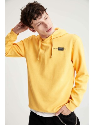 DeFacto Regular Fit Kapüşonlu Baskılı Sweatshirt V5921AZ21WN