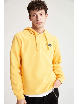 DeFacto Regular Fit Kapüşonlu Baskılı Sweatshirt V5921AZ21WN