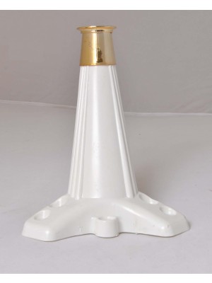 Zeygen Zirve Çizgili Plastik Ayak Baza Koltuk  Kanepe Ayağı Puf Tv Ünitesi Ayağı 8 Adet 20 cm Beyaz Renk