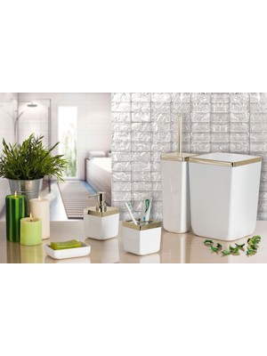 Primanova Toskana Beyaz Altın Banyo Seti