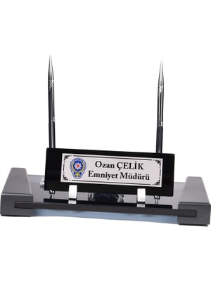 CLK Sublimasyon Füme Kristal Komiser Için Özel Tasarım Masa Isimlik