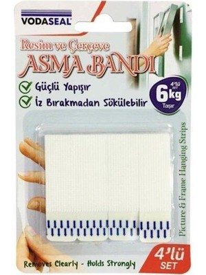 Vodaseal Resim Çerçeve Asma Bandı 4lü Set  Vodaseal