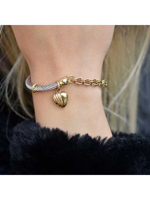 Engingold 14 Ayar Altın Sade Sevgi Bileklik