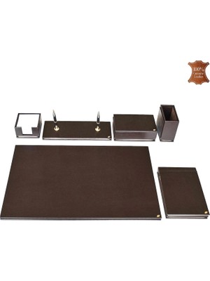 Tabac 410-36 Classic Hakiki Deri Sümen Takımı Koyu Kahve