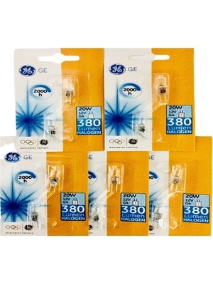 General 10 Adet 12V 20W G4 Halojen Kapsül Ampül Sarı Işık Avize Ampülü