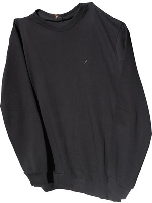 Wooppo - Büyük Beden - Erkek  Sweatshirt Siyah