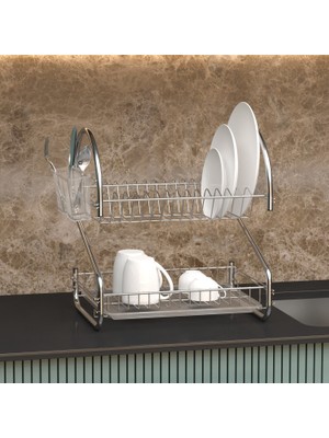 Tekno-tel 2 KATLI MODÜLER TABAKLIK KROM KB018