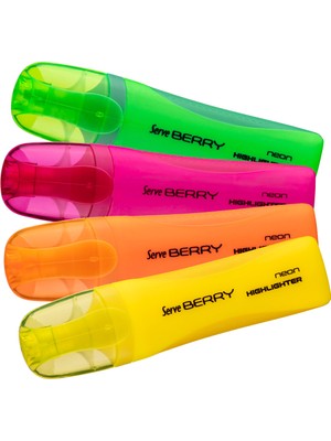 Serve Berry Fosforlu Kalem Neon 4lü Set