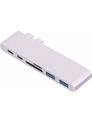 Mobitell 7in1 Type-C To PD 2xUSB Type-C HDTV Sd Tf Dönüştürücü Adaptör