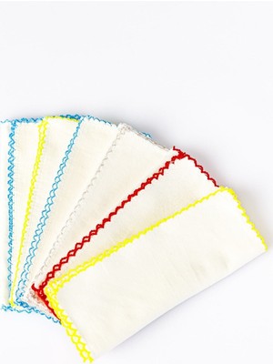 Junenext 6'lı Kız Bebek Penye Mendil 20X30