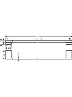 Hansgrohe Addstoris Uzun Havluluk Satin Siyah