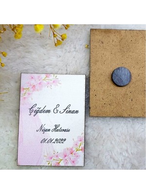 Hayaller Dükkanı 30 Adet Nikah Likleri Ahşap Magnet 3