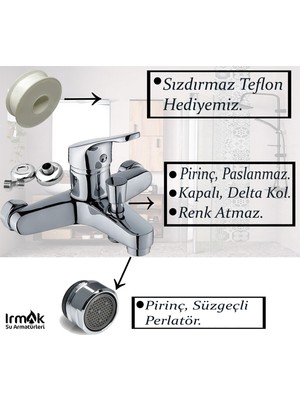 Tesitay Irmak Banyo Bataryası, Duş Armatür Musluk Diamond Robot Duş Seti Banyo Takımı Duş Spiral El Duşu Set