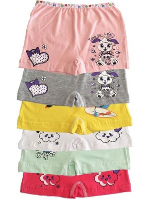 Tutku Kız Çocuk Boxer 6 Adet Nefes Alabilir Kumaşla Gün Boyu Konfor Sağlar