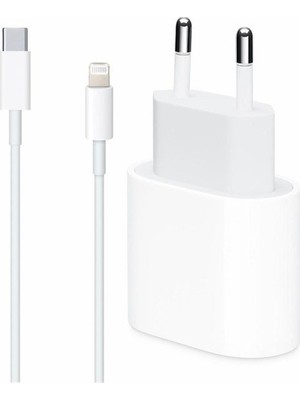 Miyuu Apple iPad (9. Nesil) Uyumlu 20W Usb-C Güç Adaptörü + 1m Usb-C Lightning Şarj Kablosu Seti