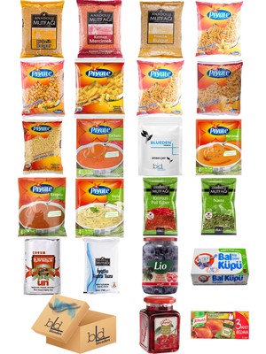 Blueden Ramazan Paketi Kumanya Gıda Paketi Erzak Yardım Hediye Paketi 22 Parça 138 Nolu Paket