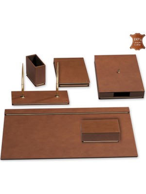 Tabac 555-33 White Classic Hakiki Deri Sümen Takımı Havana Kahve