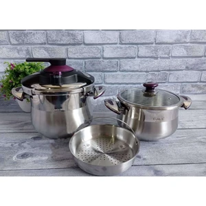 Oms 5029 5 -7 Lt Matik Düdüklü Tencere Mor