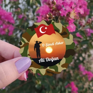 Yaşam Baskı Ahşap Asker Magnet (25'li)