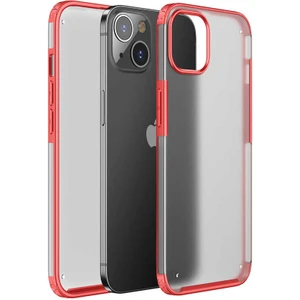 Kzy Apple iPhone 13 Mini Kılıf Renkli Silikon Kenarlı Köşe Korumalı Private Kapak - Kırmızı