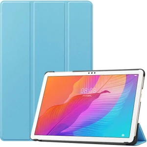 Case 4U Huawei Mate Pad T10 Kılıf Smart Cover Katlanabilir Standlı Tablet Akıllı Kapak Mavi