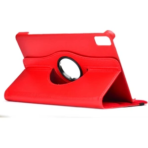 Case 4U Huawei Mate Pad 10.4 Kılıf Uyku Modlu 360 Derece Dönebilen Standlı Tablet Kılıfı Kırmızı