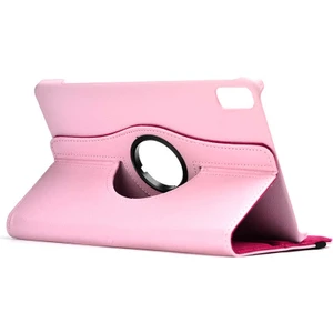 Case 4U Huawei Mate Pad 10.4 Kılıf Uyku Modlu 360 Derece Dönebilen Standlı Tablet Kılıfı Açık Pembe