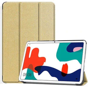 Case 4U Huawei Mate Pad 10.4 Kılıf Smart Cover Katlanabilir Standlı Tablet Akıllı Kapak Altın