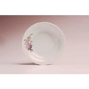 Porselen 6'lı Buket 20 cm Çukur Tabak