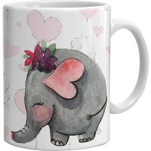 Fil Desenli Tasarım Kupa Bardak