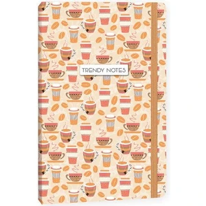 Keskin Color Trendy Notes 13X21 Sert Kapak Defter 80 Yaprak Çizgili Coffee Time Turuncu