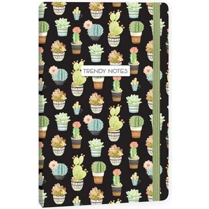 Keskin Color Trendy Notes 13X21 Sert Kapak Defter 80 Yaprak Çizgili Cactus Love Siyah