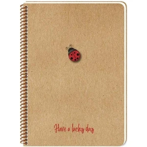 Keskin Color Lucky Kraft Kapak Spiralli Defter A5 80 Yaprak Noktalı