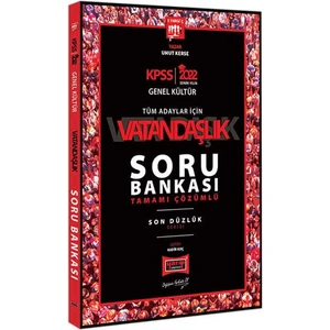 Yargı Yayınevi 2022 KPSS Genel Kültür  Tüm Adaylar Için Vatandaşlık Soru Bankası Tamamı Çözümlü