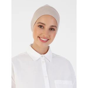 Penye Geniş Ebatlı Geçme Bone - Açık Vizon - Ecardin