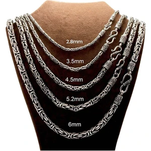 Osmanlı Gümüş 4.5mm Kancalı Gümüş Kral Erkek Kolye Zincir Italyan Model 240079804