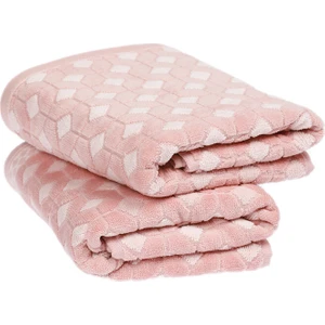 Decora 2'li Havlu 50 x 90 Pembe
