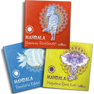 Mandala Büyükler Için Boyama Seti - 3 Kitap
